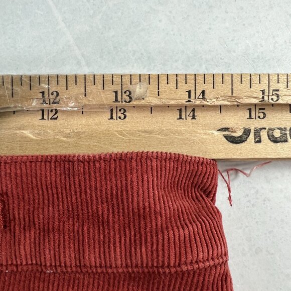 Madewell Pants Women 28x25* Cali Demi Boot Cut Crop Mid Rise Red Corduroy Tag 27 - Picture 16 of 16